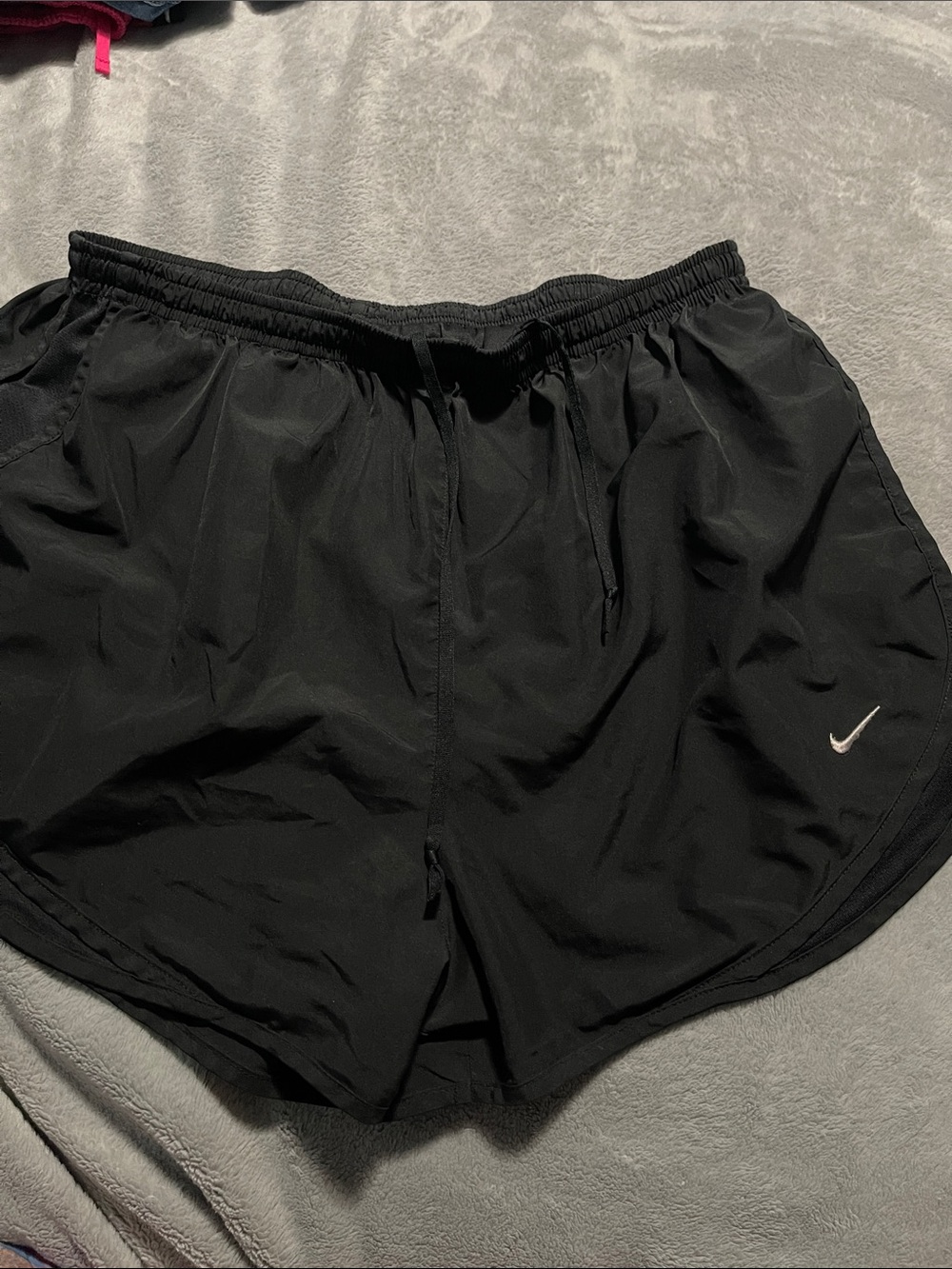 Nike Black Running Shorts with Small White Swoosh